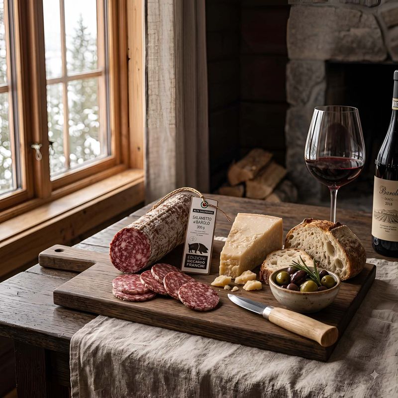 Salametto al Barolo (rødvin) ca 300g - Franchi