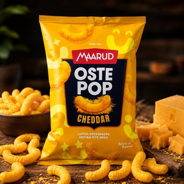 Hovedbilde OSTEPOP Cheddar 140g