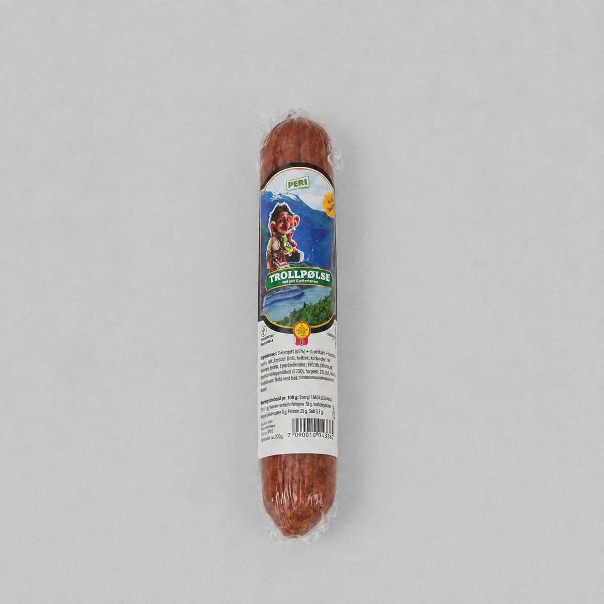 Trollpølse med bacon 200g 