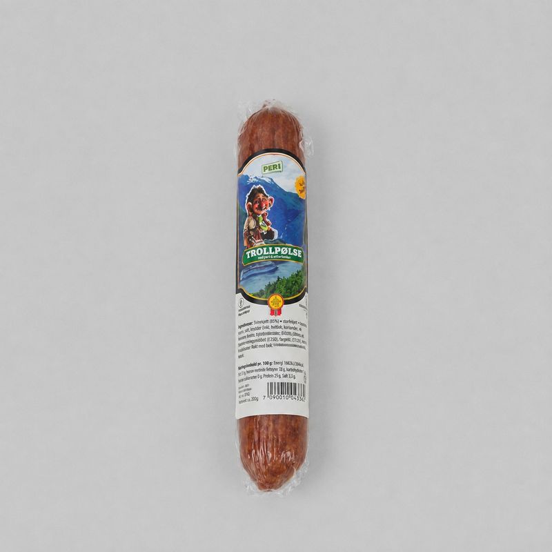 Trollpølse med bacon 200g 