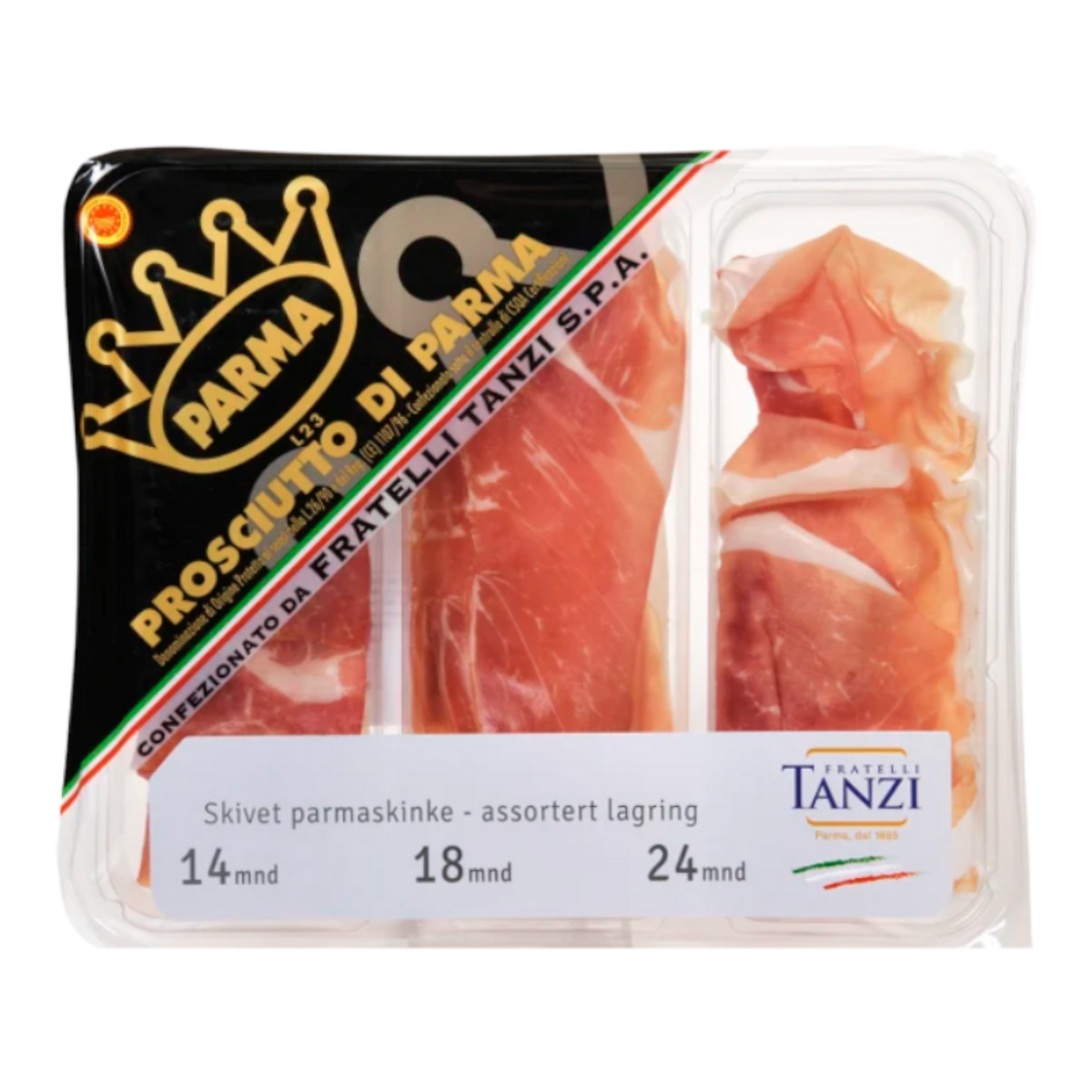 Parmaskinke 14, 18 og 24 mnd 120 g (Dato 16.06)