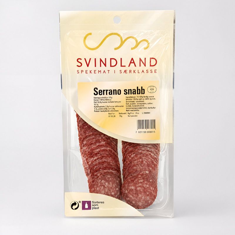 Serrano Snabb 70g oppskåret