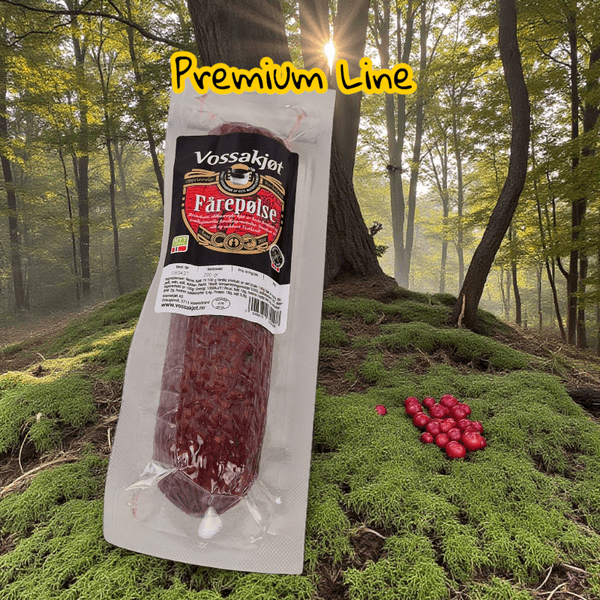 Hovedbilde Fårepølse Eldhusrøkt Vossakjøtta, ca 180g Premium ...