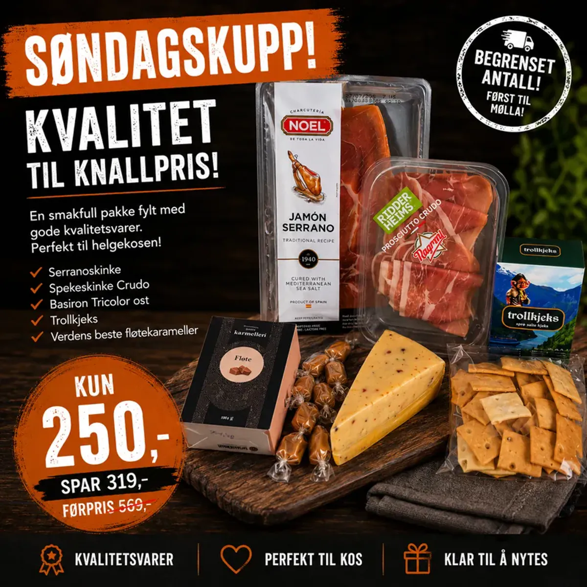 🇳🇴 HEIA NORGE Søndagskupp med Trøffelost
