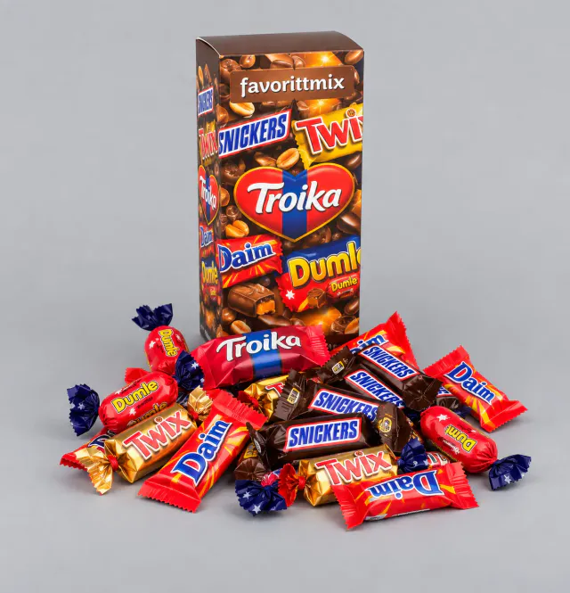Hovedbilde Favorittmix 200g (Troika, Dumle, Twix og Snickers ...