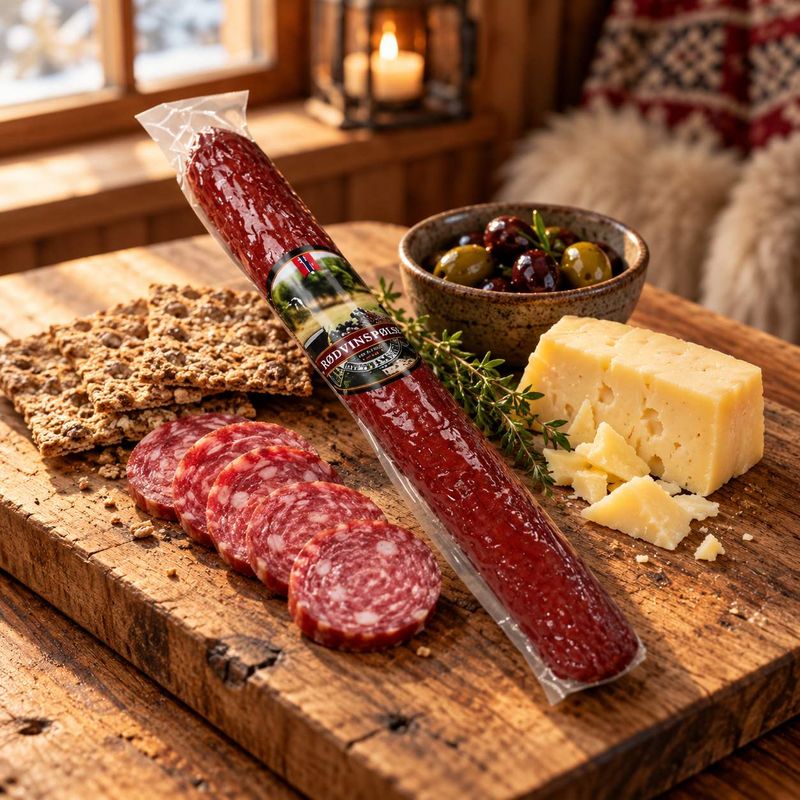 Rødvinspølse 500g ( Fjord og Fjellmat)