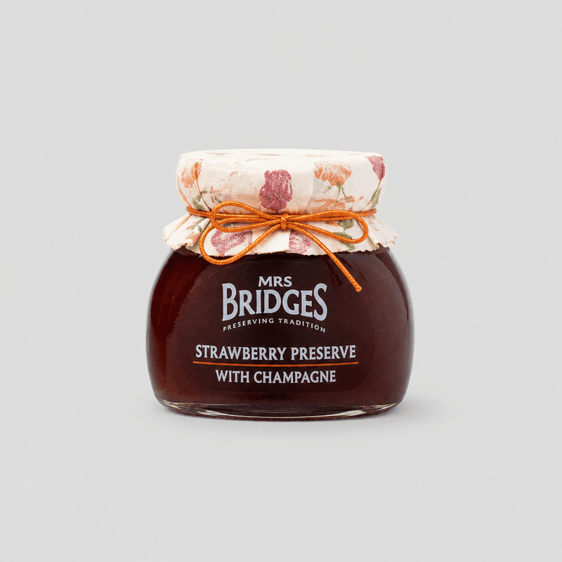 Mrs Bridges 113g Strawberry Preserve with Champagne
