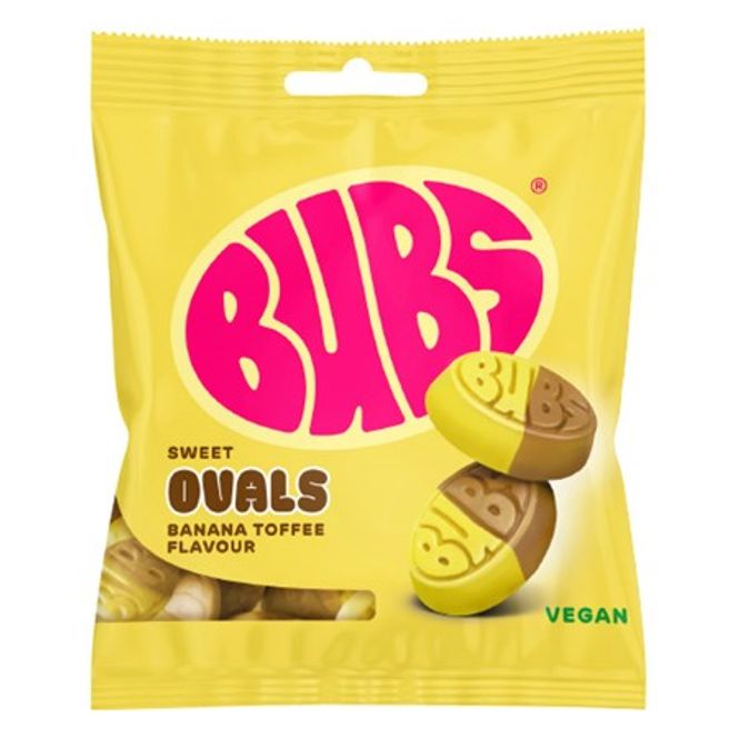 Hovedbilde BUBS BANANA TOFFEE OVALS 155G