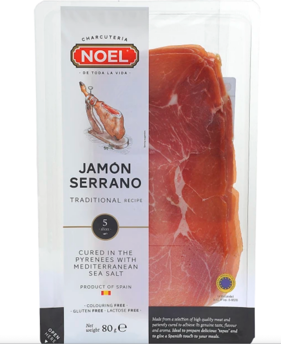 Serranoskinke skivet 9 mnd 80 g(27.07.26)