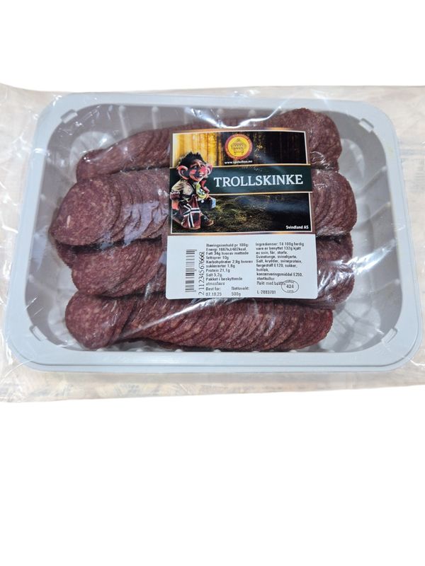 Trollpølse 500g oppskåret